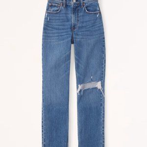 Ultra High Rise 90s Straight Jean, Medium Destroy NWT